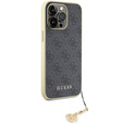 Etui GUESS do iPhone 15 Pro Max, 4G Charms Collection, szare