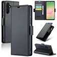 Etui do Samsung Galaxy A56 5G, ERBORD Glossy Litchi, portfel z klapką, czarne