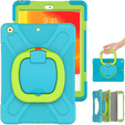 Etui dla dzieci do iPad 10.2" 2021/2020/2019 (9/8/7 gen.), Pancerne, dziecięce, Niebieskie / zielone
