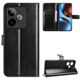 Etui z klapką do Realme GT 7 / 7T, Crazy Horse Wallet, czarne