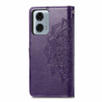 Etui z klapką do Motorola Moto G24 / G24 Power / G04, Mandala, fioletowe