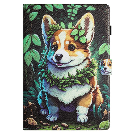 Etui do Samsung Galaxy Tab A11/A9, corgi dog