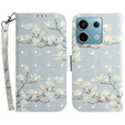 Etui z klapką do Xiaomi Redmi Note 13 Pro 5G, Wallet, Magnolia Flowers szare
