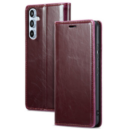 Etui z klapką do Samsung Galaxy A54, ERBORD Waxy Wallet, czerwone