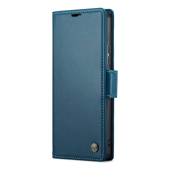 Etui z klapką CASEME do Samsung Galaxy A54 5G, Litchi Wallet, niebieskie