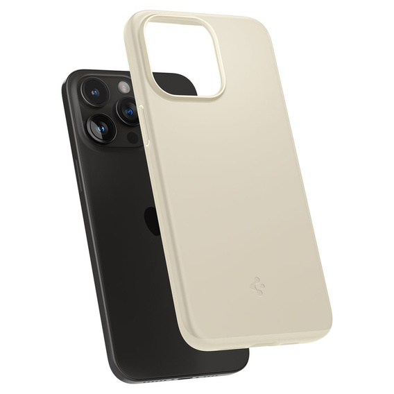 Etui Spigen do iPhone 15 Pro, Thin Fit, Beżowe