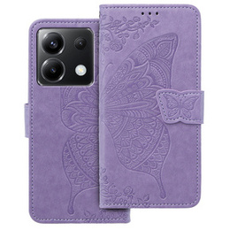 Etui z klapką do Xiaomi Poco X6 5G, Butterfly, fioletowe