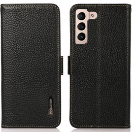 Etui KHAZNEH RFID do Samsung Galaxy S23, Litchi Texture, czarne