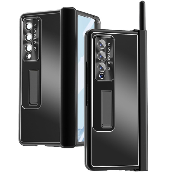 Etui ze szkłem do Samsung Galaxy Z Fold 4 5G, Premium Alloy, Black