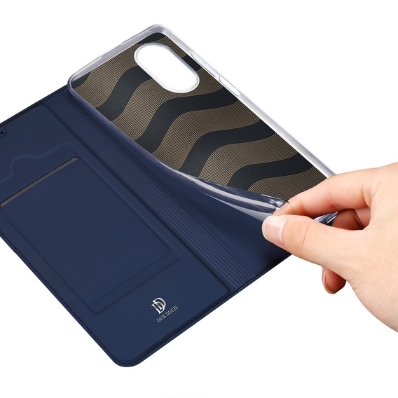 Etui Dux Ducis do Oppo A17, Skinpro, granatowe