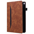 Etui do Lenovo Tab M11, Classic, z miejscem na rysik, brązowe