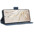 Etui z klapką do Honor 70 5G, Card Slot, granatowe