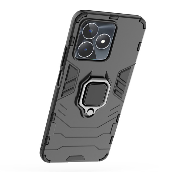 Etui do Realme C51, Kickstand Ring, czarne
