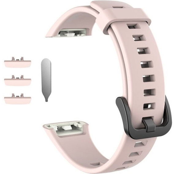 Pasek Silikonowy do Huawei Band 6 / Honor Band 6, Różowy