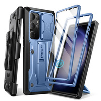 Etui do Samsung Galaxy S24 Ultra, Tongate MECH Series Clip, niebieskie