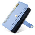 Etui z klapką do Samsung Galaxy A16 / A16 5G, Wallet Zipper Pocket, niebieskie
