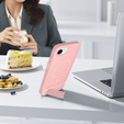 Etui do iPhone 16E, Kickstand Matt Case, do MagSafe, różowe