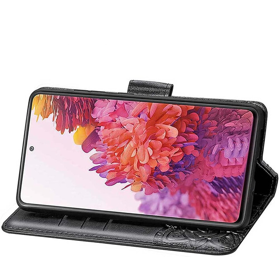 Etui z klapką do Realme Note 50, Butterfly, czarne