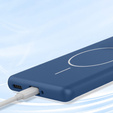 Etui do Motorola Moto G56 5G, Silicone Lite, do MagSafe, niebieskie