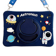 Etui silikonowe dla dzieci do Samsung Galaxy Tab S6 Lite 10.4" 2020/2022/2024, z paskiem, Pancerne, Astronauta, Granatowe