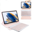 Etui z klawiaturą do Samsung Galaxy Tab A9+, Rotary 360° Leather, różowe rose gold