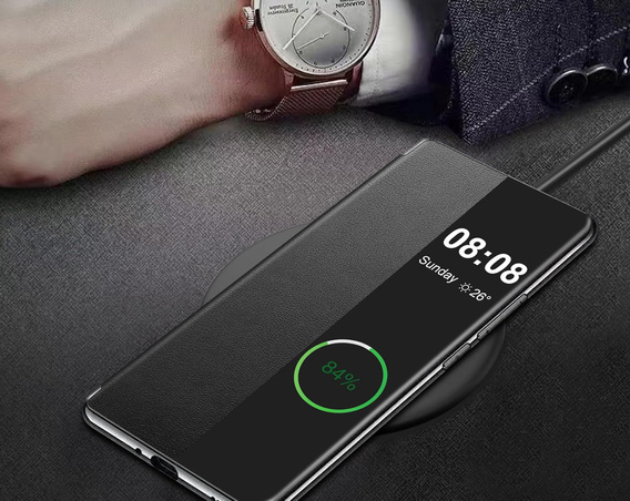 Etui z klapką do Xiaomi Redmi Note 15 5G / Poco M8 5G, Side View, czarne