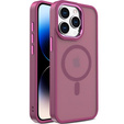 Etui do iPhone 15 Pro Max, MagColor do MagSafe, bordowe