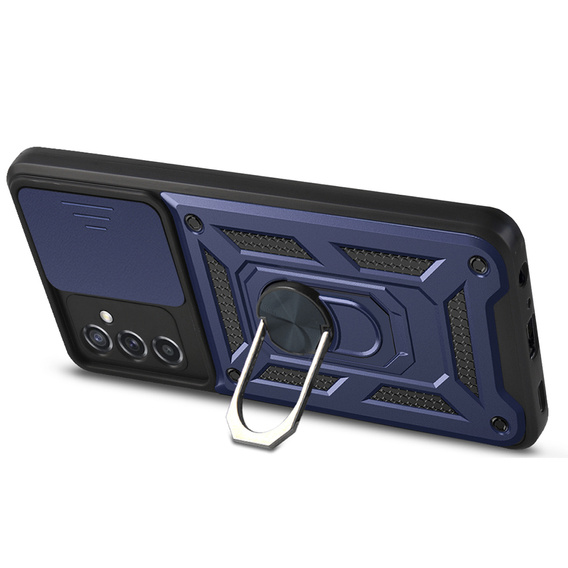Etui pancerne do Samsung Galaxy M52 5G, CamShield Slide, niebieskie