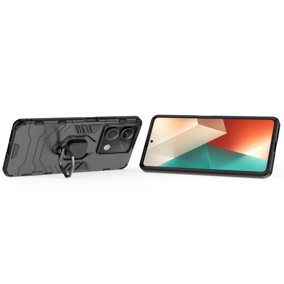 Etui do Xiaomi Redmi Note 13 5G, Kickstand Ring, czarne