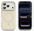 Etui silikonowe do iPhone 17 Pro - kompatybilne z MagSafe, antywstrząsowe,beżowe