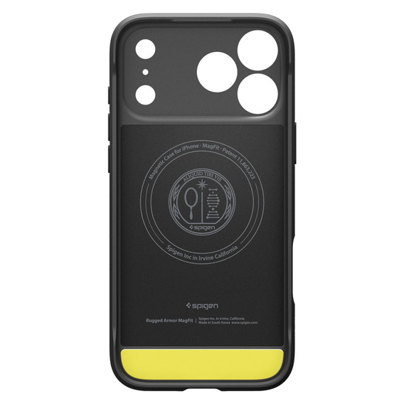 Etui Spigen do iPhone 17 Pro, Rugged Armor MagSafe, Matte Black
