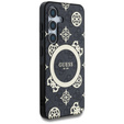 Etui GUESS do Samsung Galaxy S25, Magnetic IML Peony, czarne
