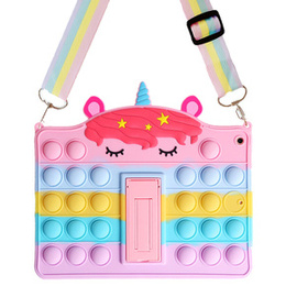 Etui dziecięce do Samsung Galaxy Tab A8 10.5 2021 X200 / X205, Push Bubble Pop It, z podstawką i paskiem