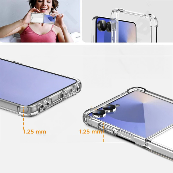 Etui do Samsung Galaxy Z Flip7 5G, przezroczyste