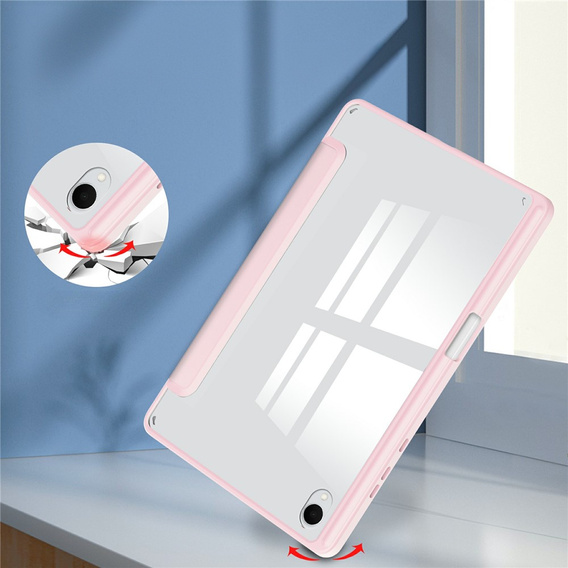 Etui do Samsung Galaxy Tab S11, Smartcase Hybrid, z miejscem na rysik, różowe