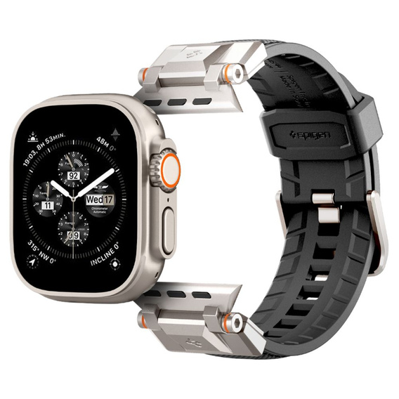 Pasek SPIGEN do Apple Watch 1/2/3/4/5/6/7/8/9/10/11/SE/Ultra 1/2/3 42/44/45/46/49MM, Durapro Armor, Czarny