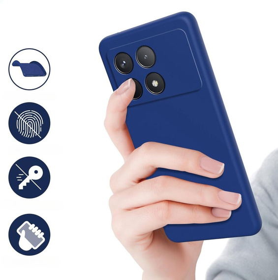 Etui do Xiaomi Poco F6 Pro, Silicone Lite, niebieskie