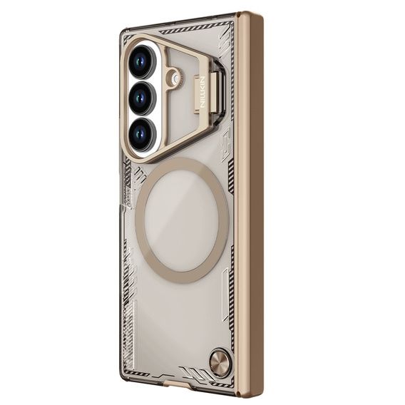Etui do Samsung Galaxy Z Fold7 5G, pancerne Nillkin, Icelade Prop, do Magsafe, złote