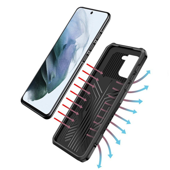 Etui Hybrid KickStand do Samsung Galaxy S21 FE, Black