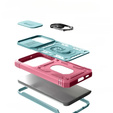 Etui pancerne do Samsung Galaxy S23, CamShield Slide, zielone / różowe