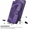 Etui z klapką do Motorola Moto G32, Butterfly, fioletowe