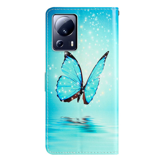 Etui z klapką do Xiaomi 13 Lite, Wallet, Butterfly niebieskie