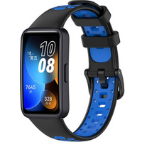 Pasek Silikonowy do Huawei Band 8 / Huawei Band 9, Czarny / Niebieski