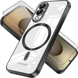 Etui do Samsung Galaxy S25 Edge, Electro MagSafe, czarne + Szkło na ekran