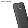 Czarne Etui Football Grain TPU Case Motorola Moto G5S Plus