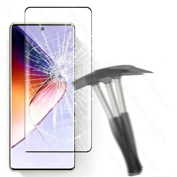 Szkło Hartowane 3D do Infinix Note 40 Pro, czarna ramka