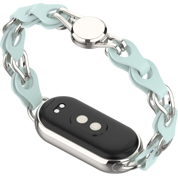 Kobieca bransoleta do Xiaomi Smart Band 10 / 9 / 8, niebieska / srebrna