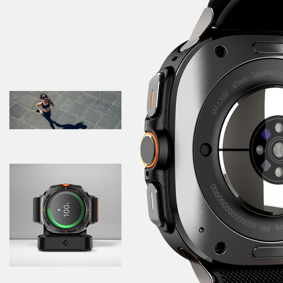 Pasek SPIGEN do Samsung Galaxy Watch Ultra (47 MM), Fit Lite Ultra, Czarny