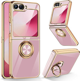 Etui do Samsung Galaxy Z Flip7 FE / Z Flip6, Electro Ring, fioletowe
