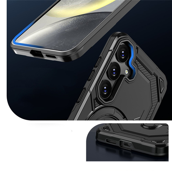 Etui magnetyczne do Samsung Galaxy A57 5G z podstawką, czarne